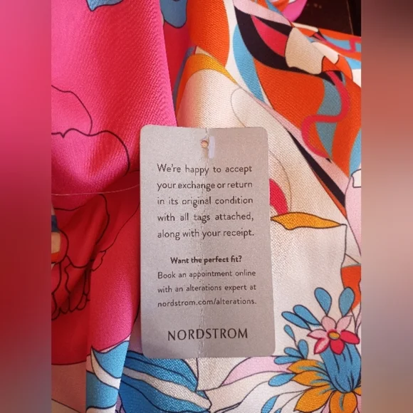 Ciebon Drea Floral Print Bohemian Keyhole Neckline Long Balloon Sleeve Mini - Picture 11 of 12